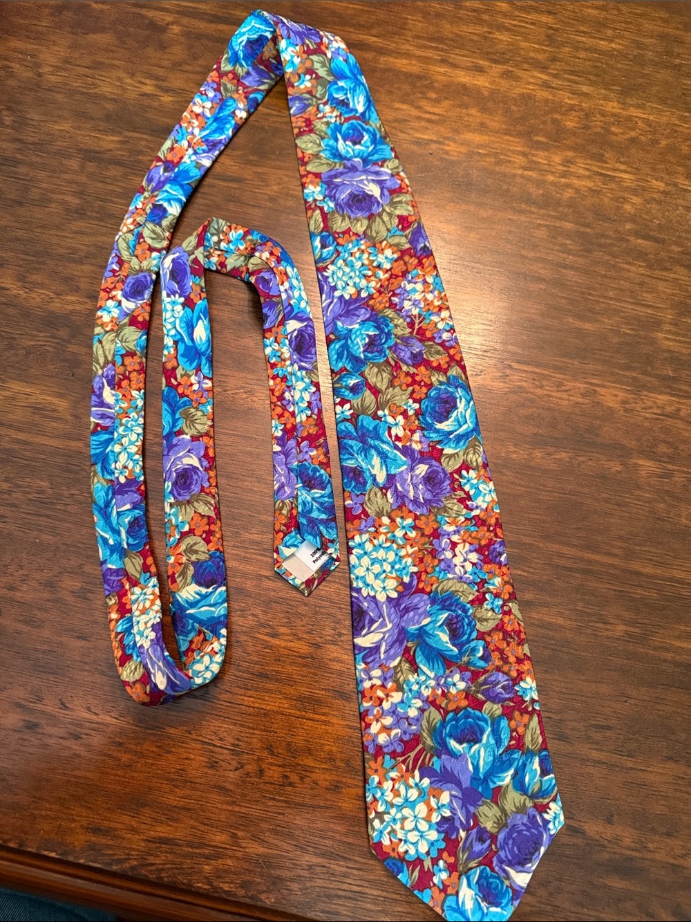 Vintage BBB Vibrant Floral Men's Tie